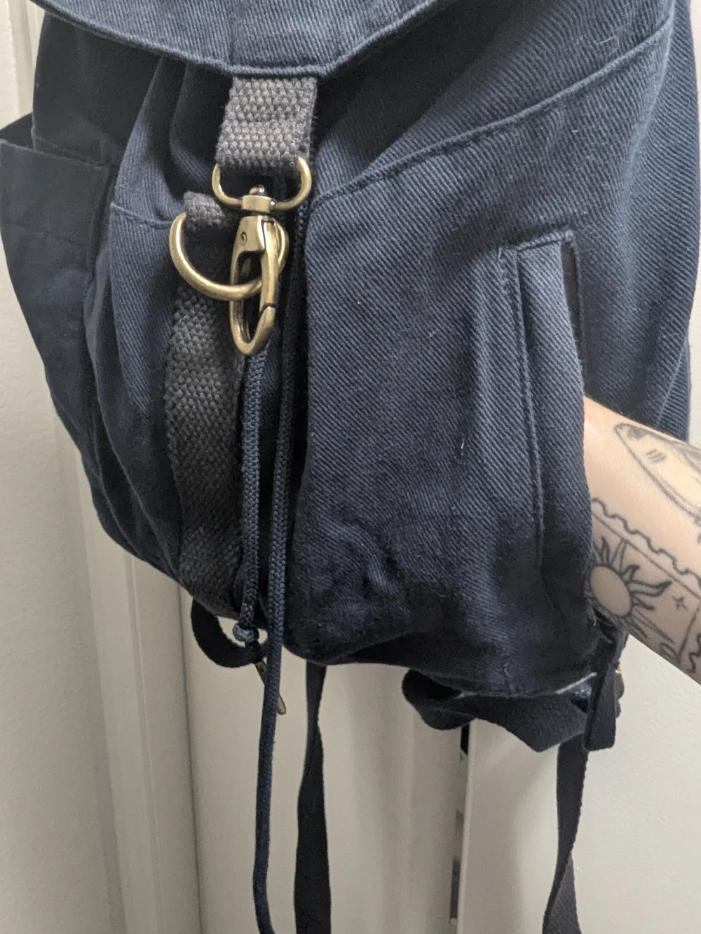 Navy Canvas Backpack